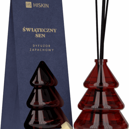 HiSkin – Glass Christmas Tree Diffuser maroon 100ml- Christmas Dream