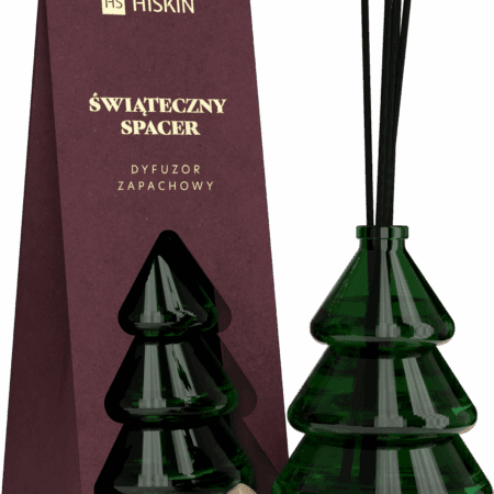 HiSkin – Glass Christmas Tree Diffuser maroon 100ml- Christmas Walk